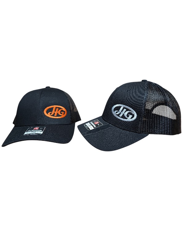 Curved Bill Cap, mesh back - Black 1-Photoroom Curved Bill Cap with Mesh Back - Black - Image 1